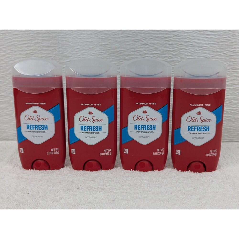 Old Spice - Deodorant - High Endurance Aluminum Free - Refresh Scent - 4 Pack